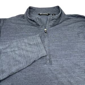 Travis Mathew Mens 2XL Blue 1/4 Zip Long Sleeve Golf Pullover